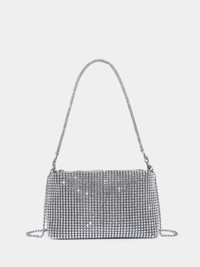Mini Rhinestone Decor Chain Square Bag | SHEIN