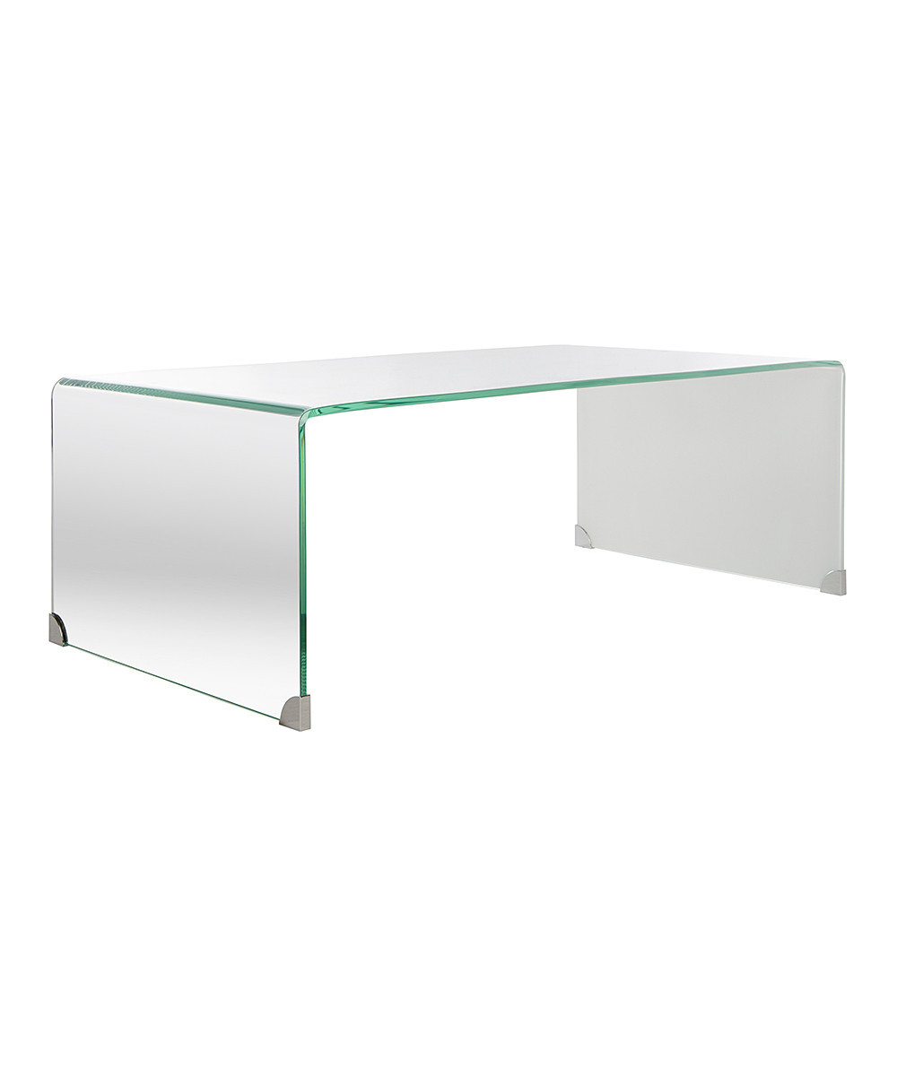 Safavieh Coffee Tables CLEAR/WHITE - White Crysta Ombre Glass Coffee Table | Zulily