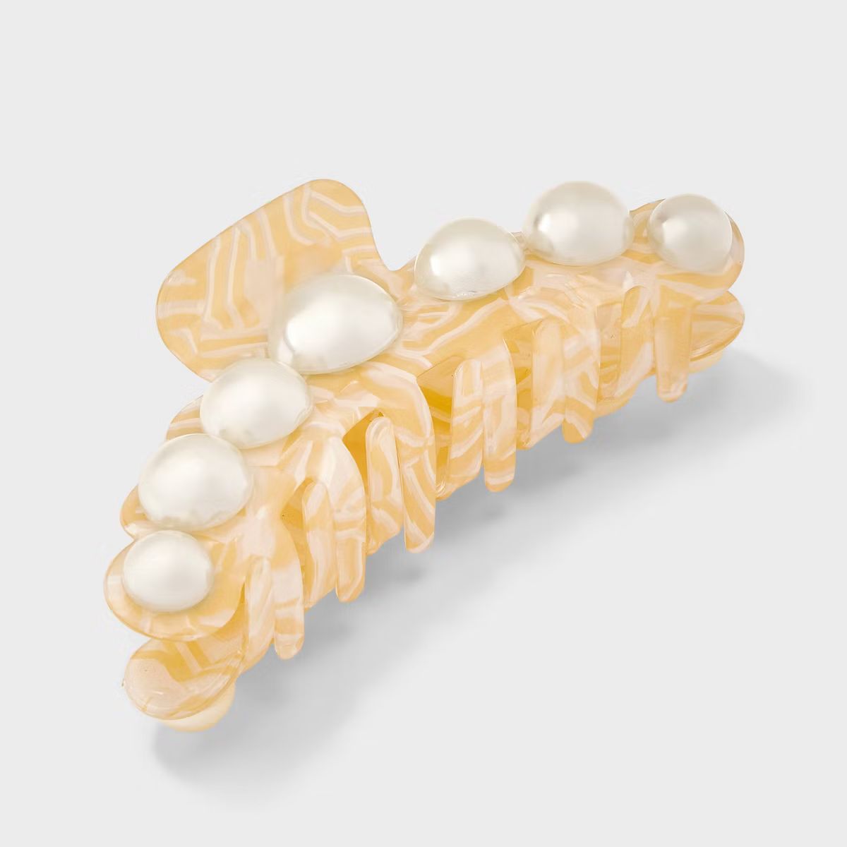 Jumbo Plastic Pearl Claw Hair Clip - A New Day™ Ivory | Target