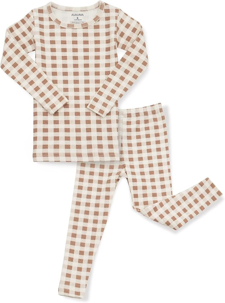 AVAUMA Baby Boys Girls Pajama Set 6M-7T Kids Cute Toddler Snug fit Pattern Design Pjs Cotton Slee... | Amazon (US)