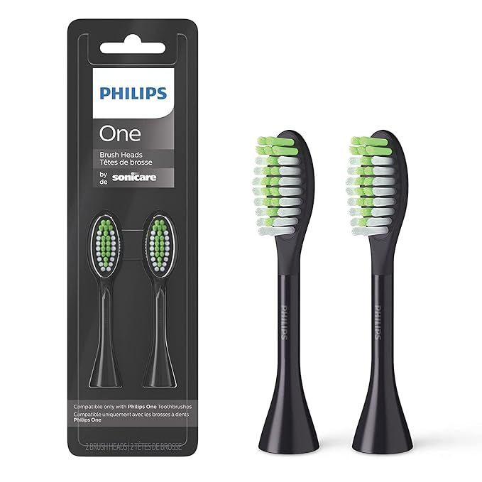 Philips One by Sonicare, 2 Brush Heads, Shadow Black, BH1022/06 | Amazon (US)