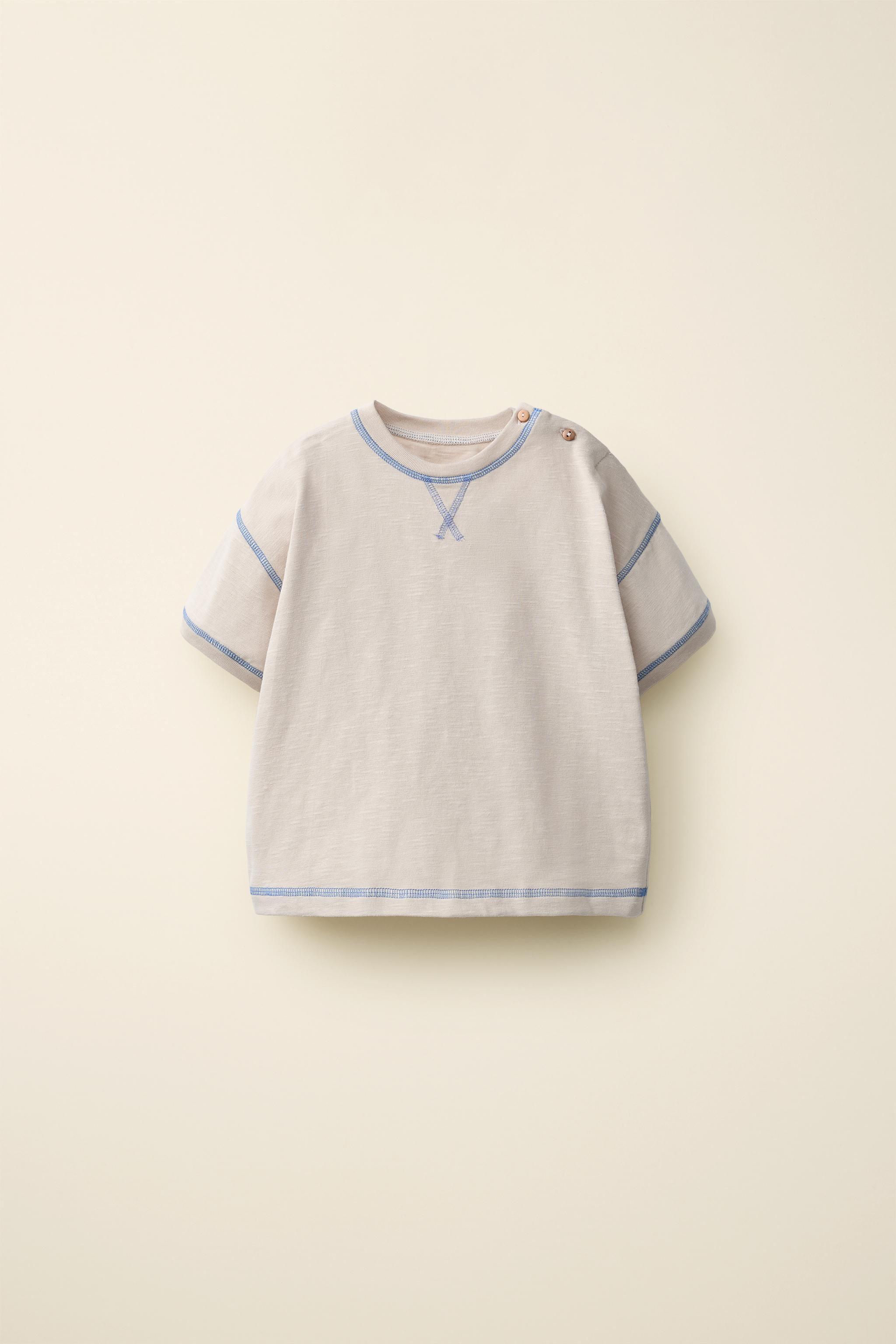 TOPSTITCHED T-SHIRT CREATED BY CARAMEL LONDON X ZARA | Zara US