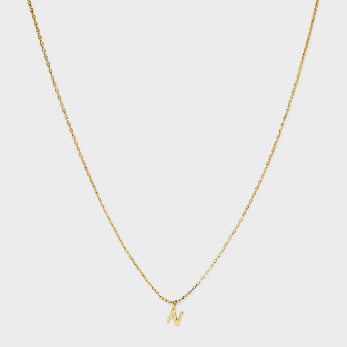 14K Gold Plated Small Polished Initial Pendant Necklace - A New Day™ Gold | Target