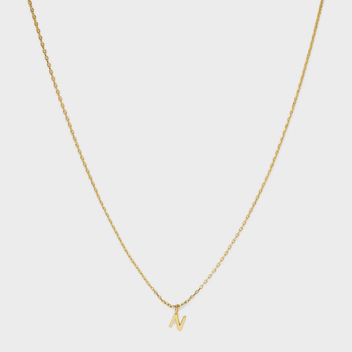 14K Gold Plated Small Polished Initial Pendant Necklace - A New Day™ Gold | Target