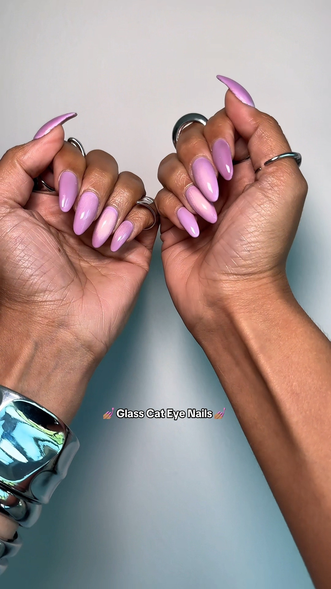 SUMMER NAILS 💅🏽 Glass Cat Eye Nail Inspo 

DND Unicorn Lovely as the base with lilac cat eye polish on top 

#LTKSeasonal #LTKFindsUnder50 #LTKStyleTip