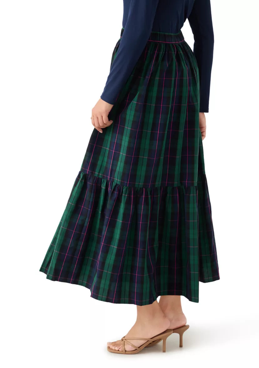 Women's Yarn Dyed Shirred Maxi Skirt | Belk