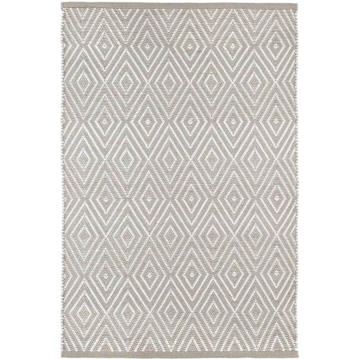 Annie Selke - Dash & Albert Diamond Platinum/White Handwoven Indoor/Outdoor Rug, 10x14, Platinum/... | Target
