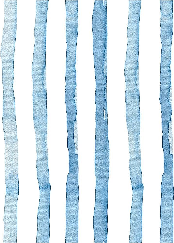 HAOKHOME 96100-1 Watercolor Brush Strokes Stripes Peel and Stick Wallpaper Removable Indigo Blue/... | Amazon (US)