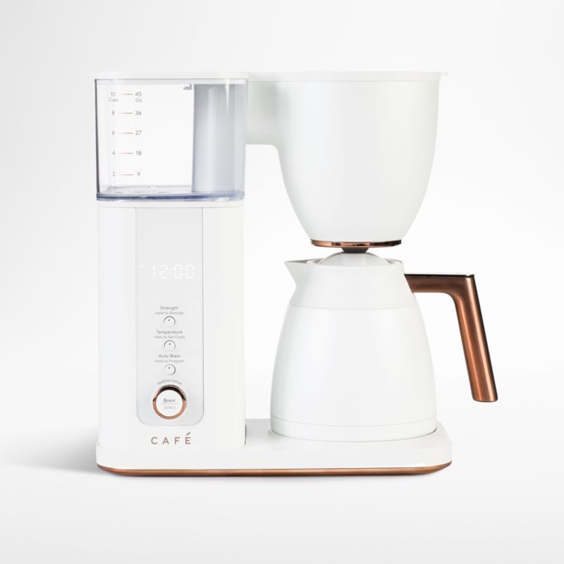 Cafe Matte White 10-Cup Drip Coffee Maker with Thermal Carafe + Reviews | Crate and Barrel | Crate & Barrel