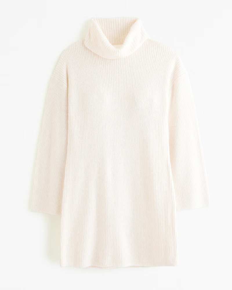 Women's Long-Sleeve Turtleneck Mini Sweater Dress | Women's | Abercrombie.com | Abercrombie & Fitch (US)