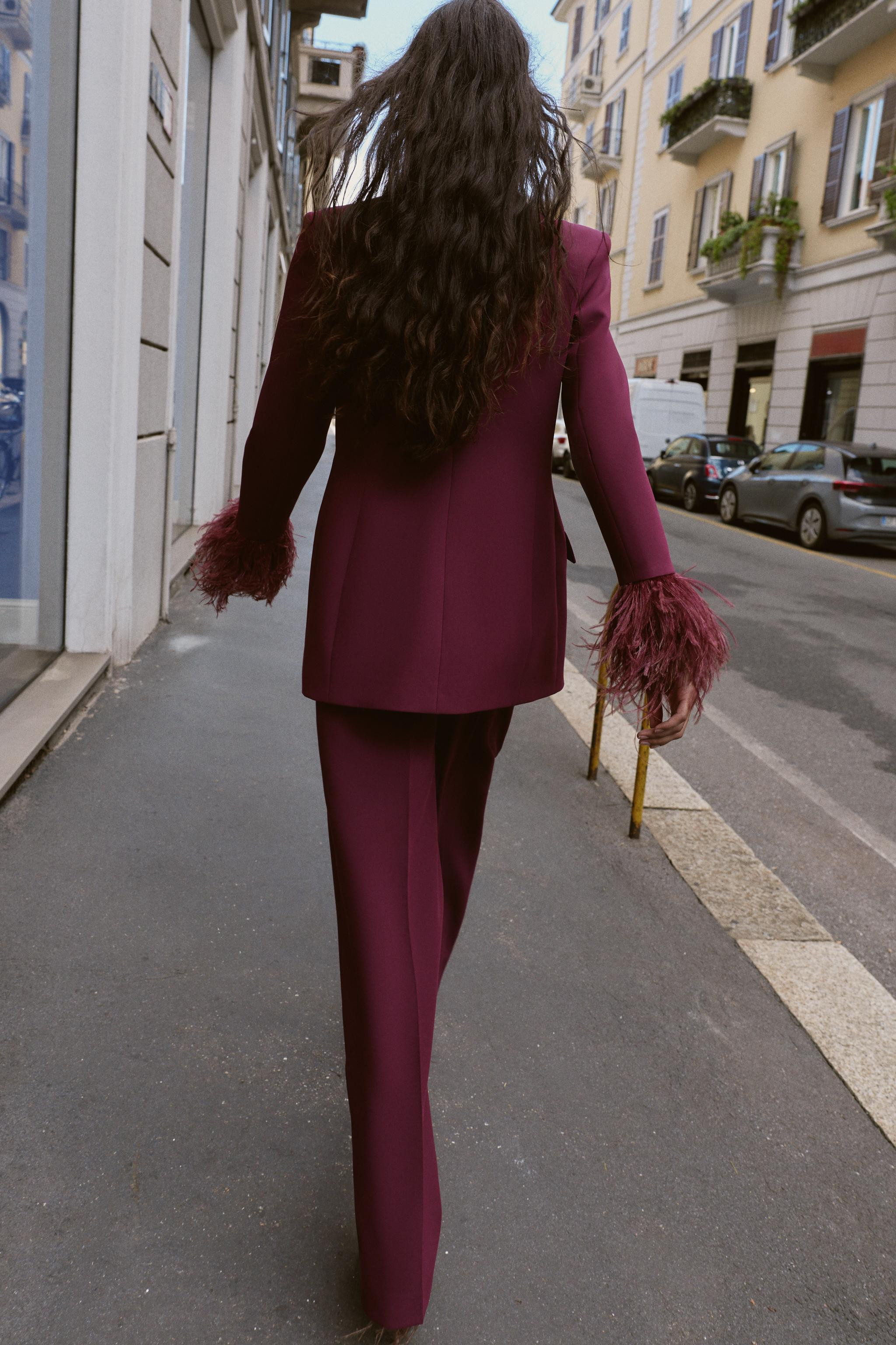 FEATHER CUFF BLAZER | Zara UK