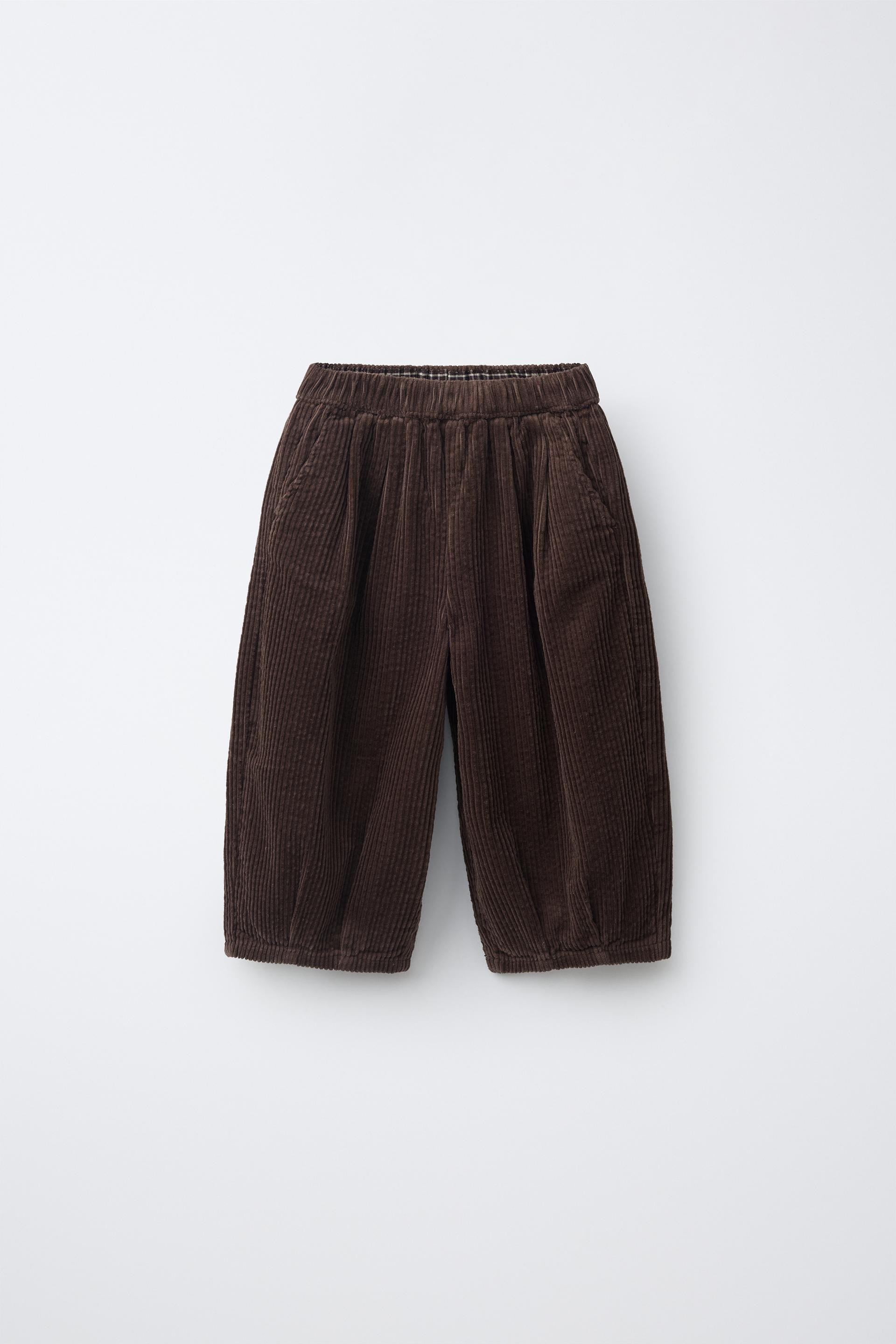 Zara - Corduroy Pleated Balloon Pants - Blue - 5 Years (43,3 Inches) - Kids | Zara US