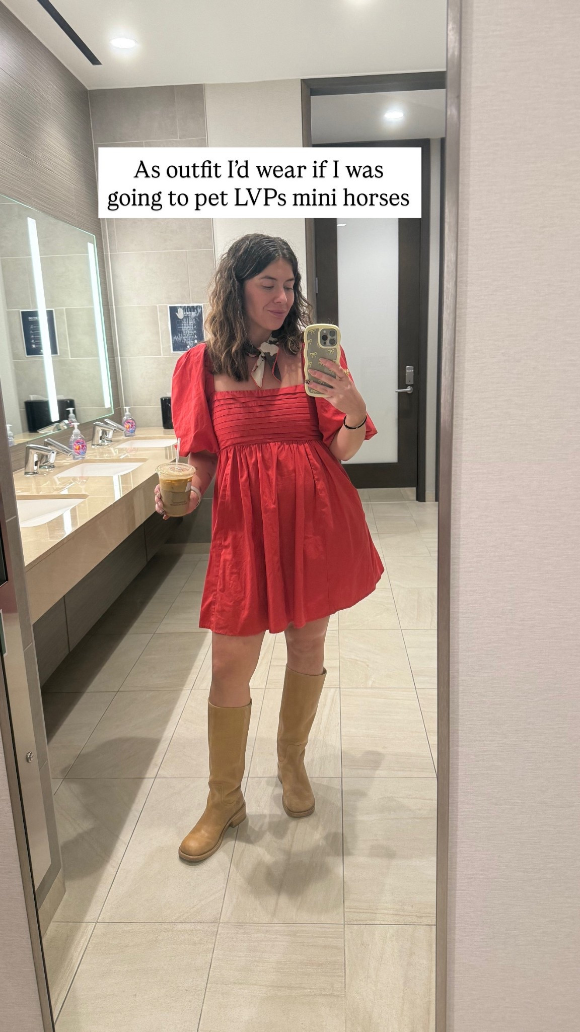 Outfit I’d wear to pet LVPs mini horses 