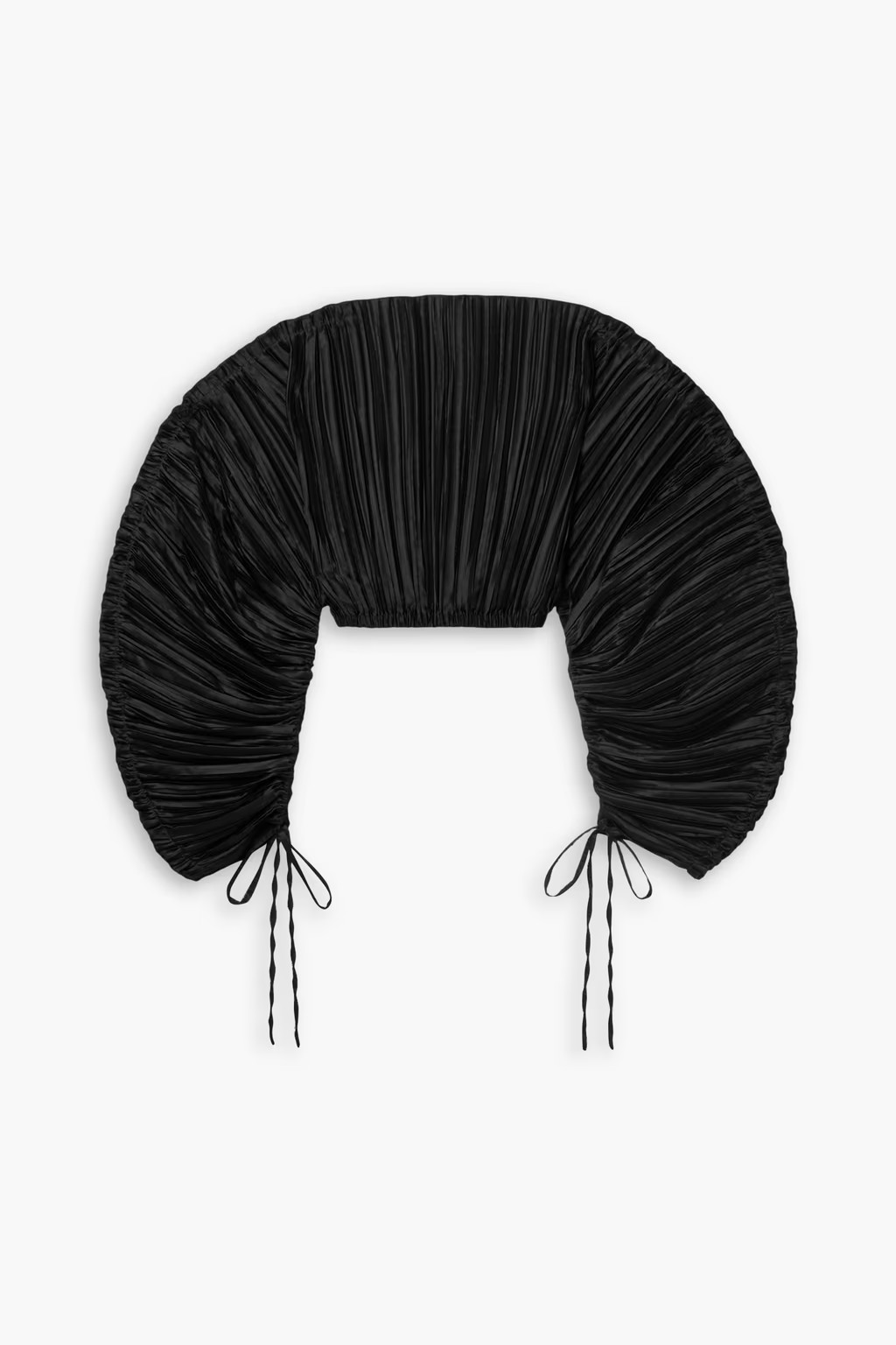 Mala cropped plissé-satin top | The Outnet (US and CA)
