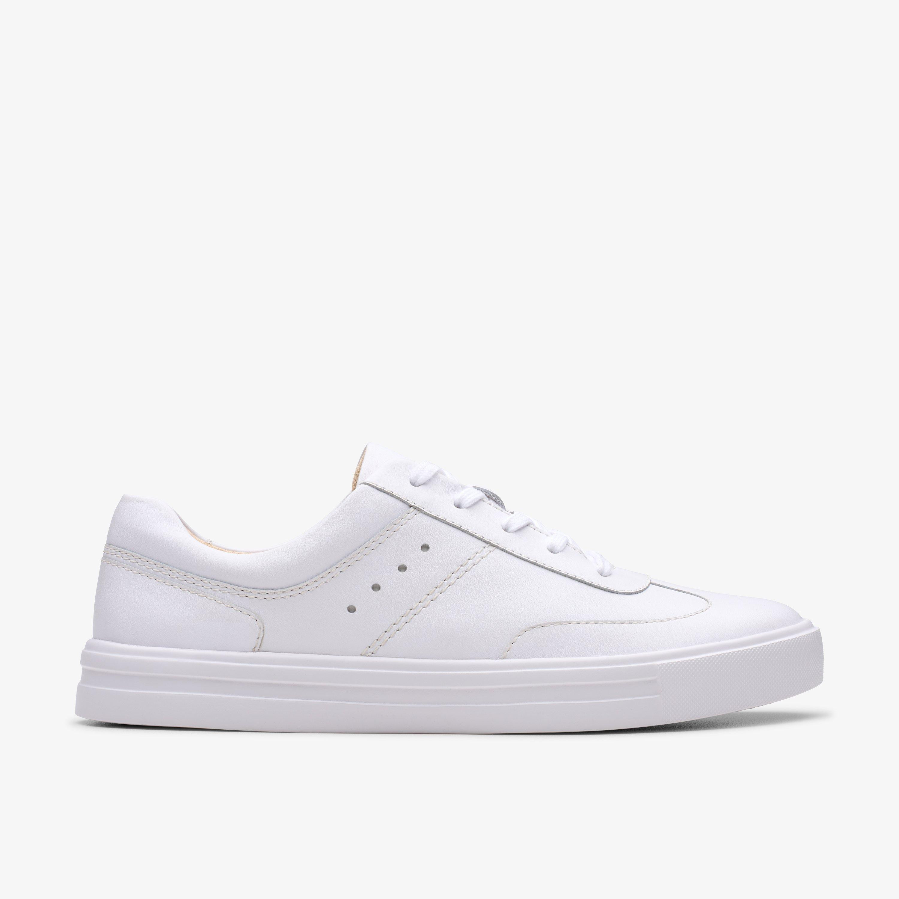 Womens Makea Court White Leather Sneakers | Clarks | Clarks (US)