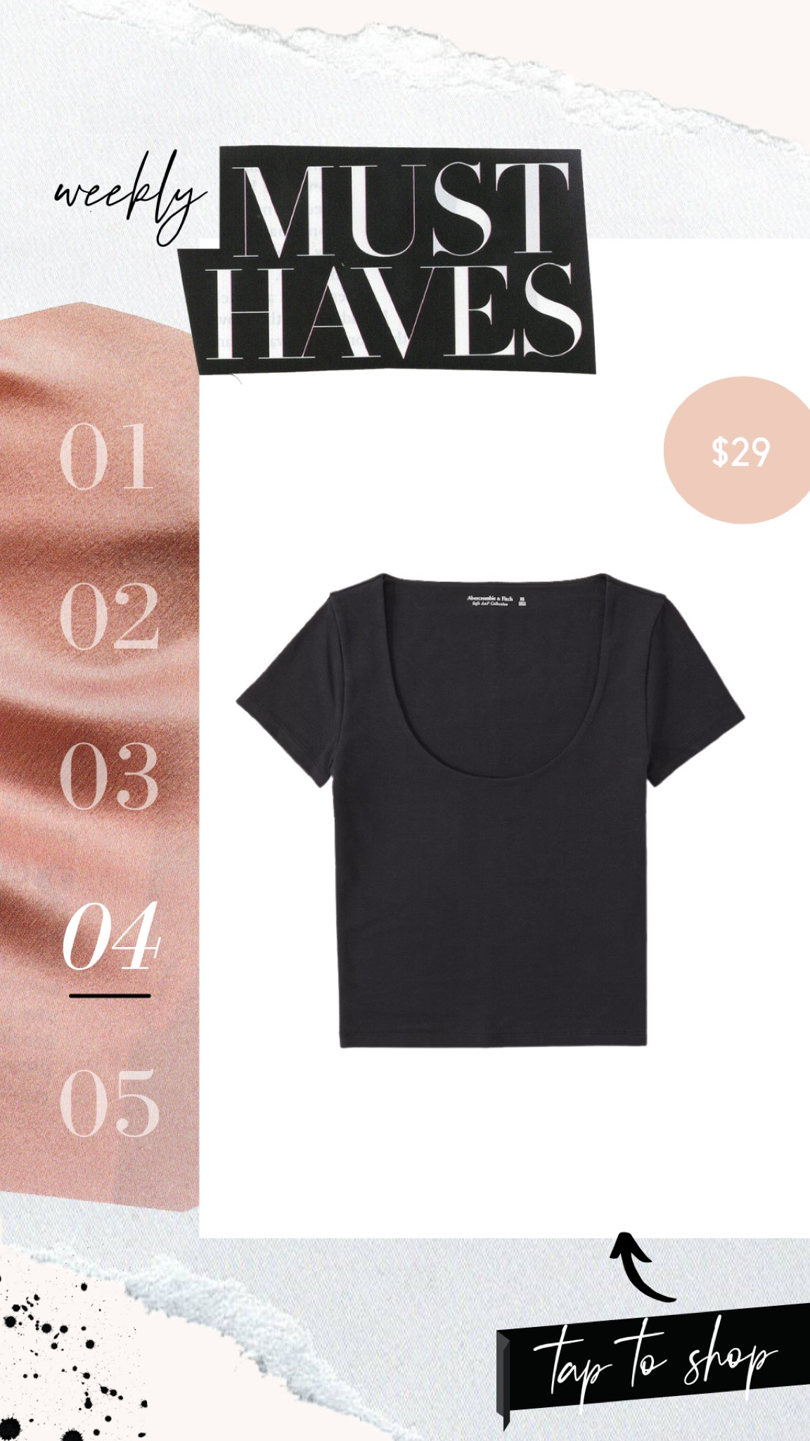 Abercrombie seamless scoop neck short sleeve // size M