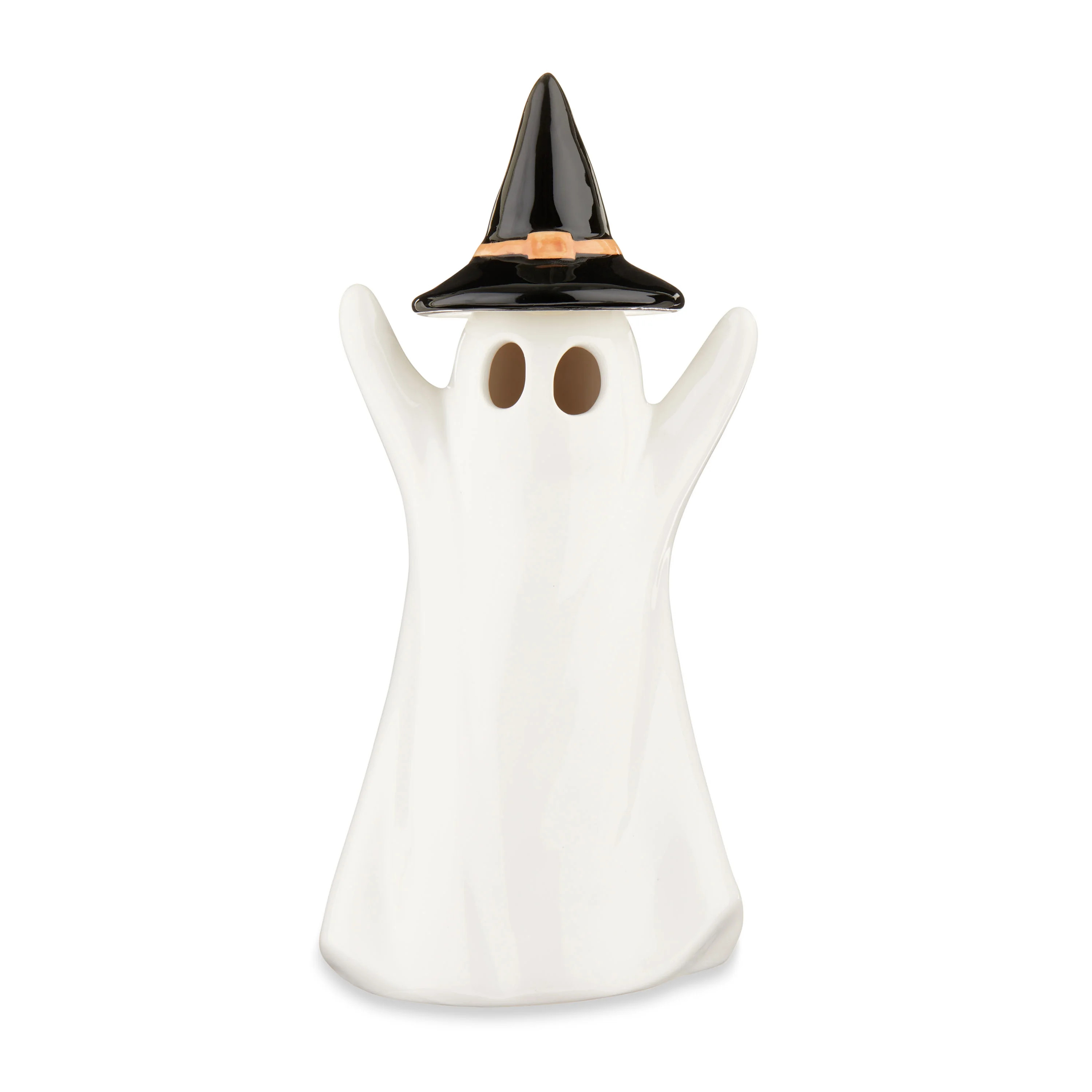 Halloween White Ceramic Light-Up Ghost Decorations, 4 in x 3.25 in x 8.5 in, by Way To Celebrate ... | Walmart (US)