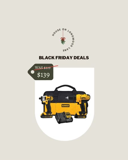 Black Friday Deals! Save 37% OFF DEWALT 20V Max Cordless Drill Combo Kit. Perfect gift for yourself or the DIYers in your life! #BlackFriday 

#LTKHoliday #LTKhome #LTKsalealert