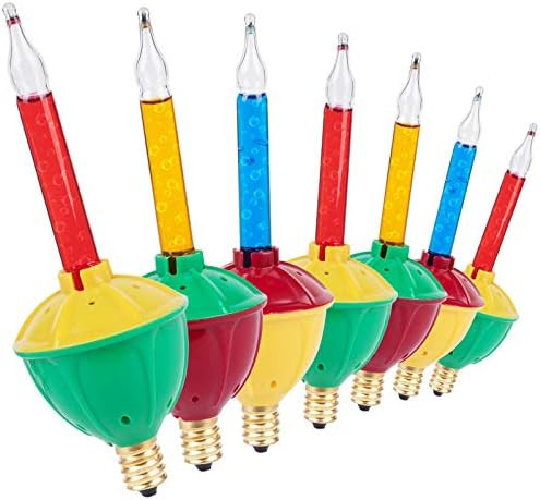 Christmas Bubble String Lights - 9 Traditional Multicolor Bubble Lights UL Listed for Holiday Christ | Amazon (US)
