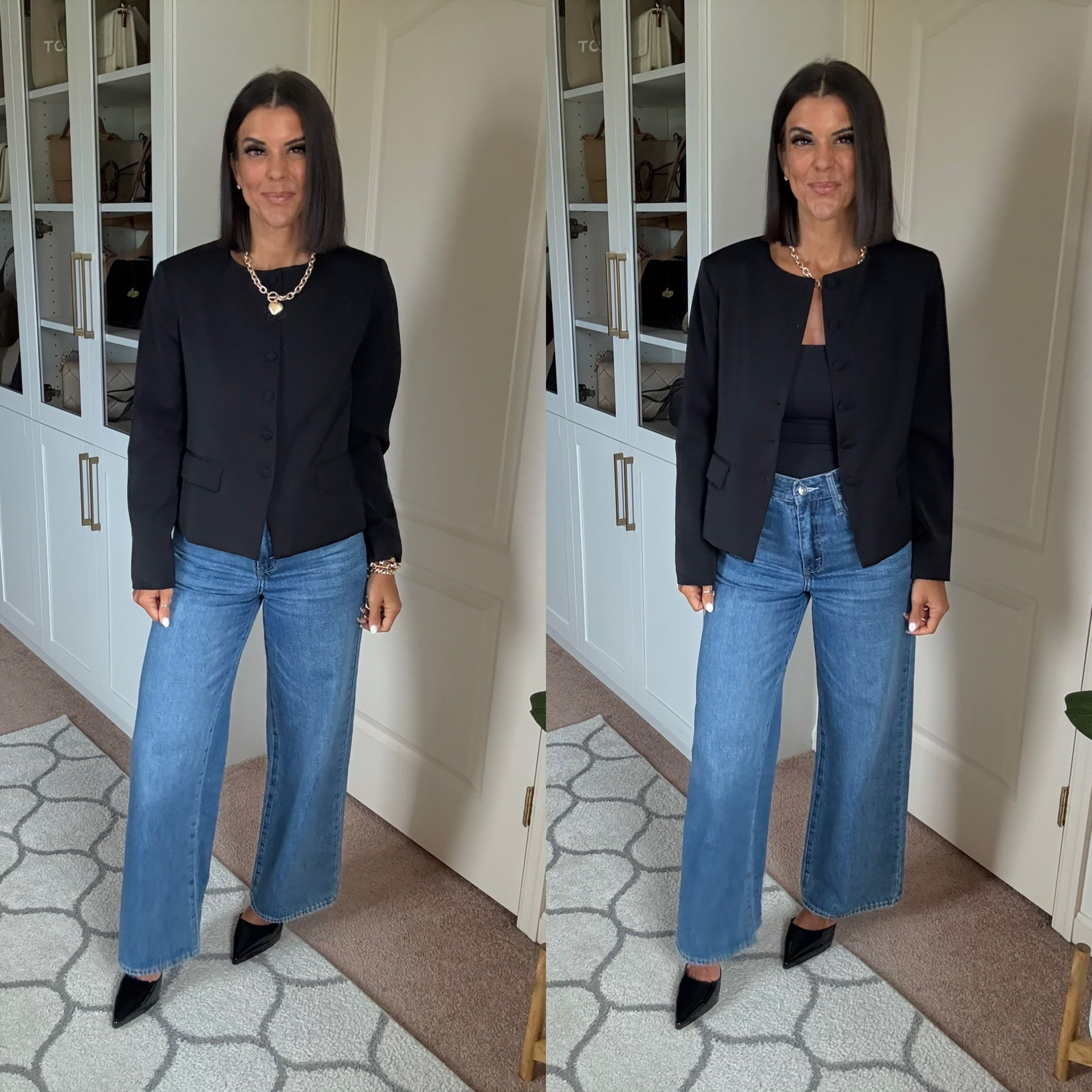 Size small in blazer jacket, size xs in tank, size 26 in jeans

#LTKSeasonal #LTKFindsUnder100