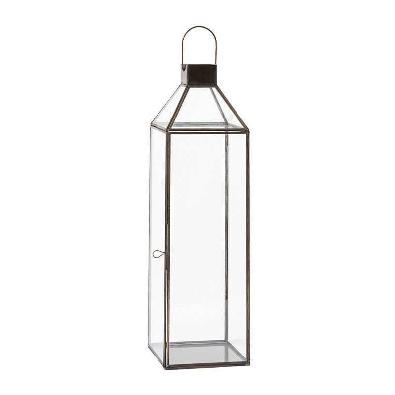 Metal Lantern - Gray, Large | The Company Store