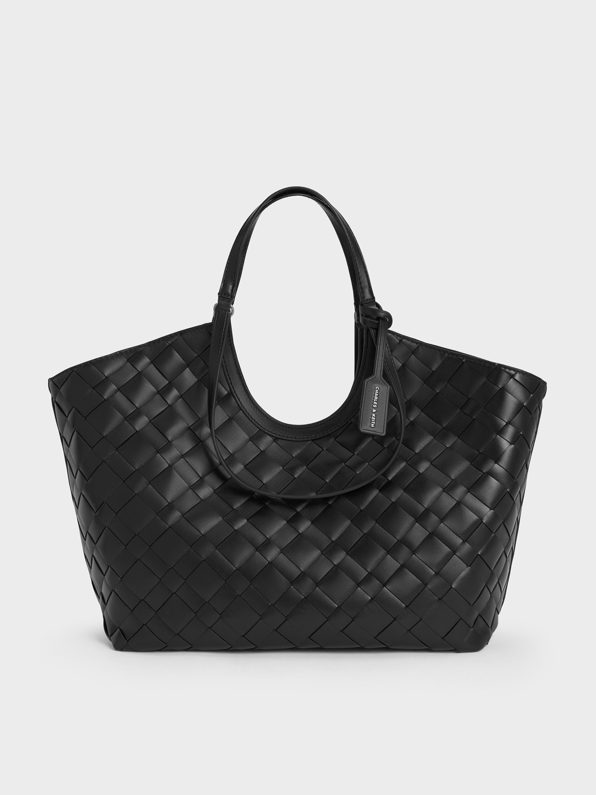Noir Ivette Woven Tote Bag | CHARLES & KEITH UK | Charles & Keith UK