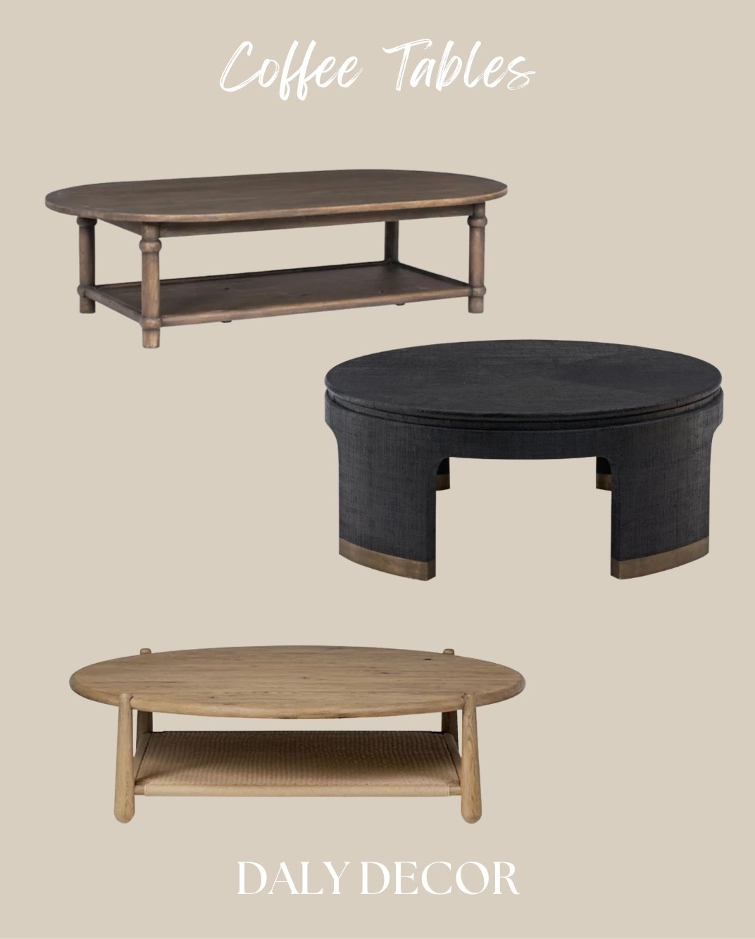 Transitional coffee tables I am loving right now 