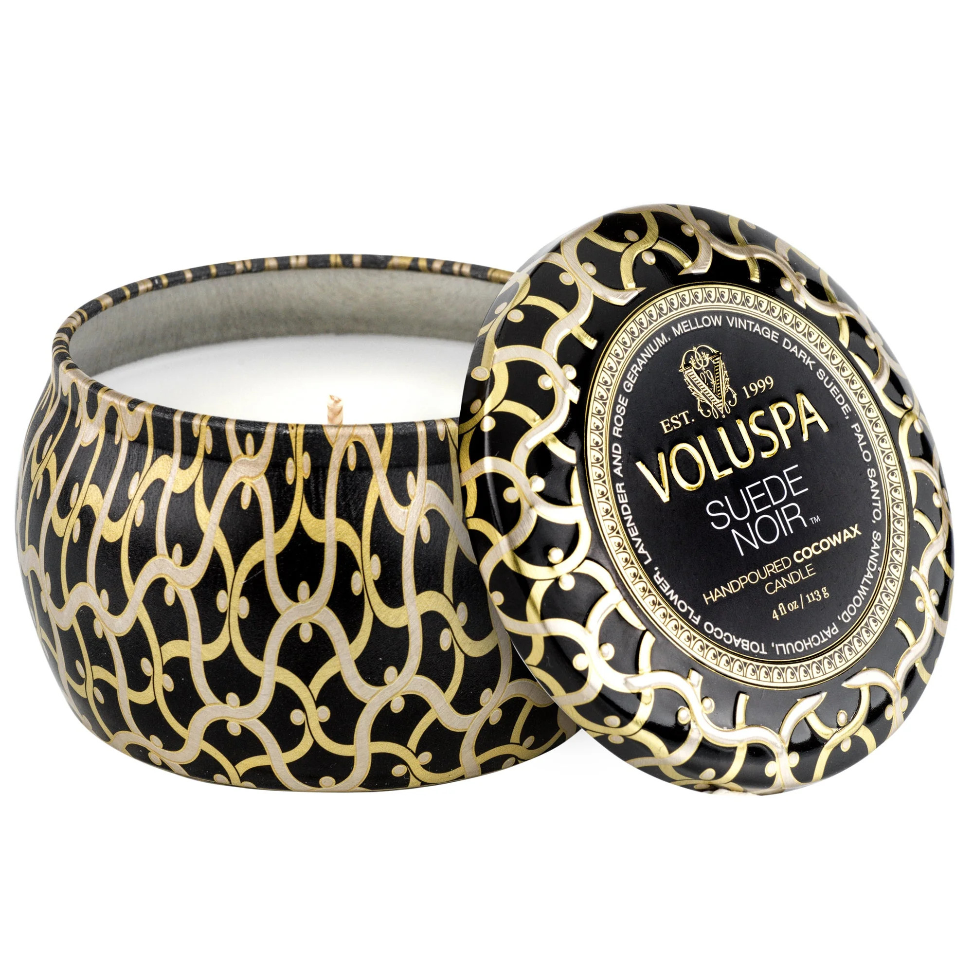 Suede Noir - Mini Tin Candle | Voluspa