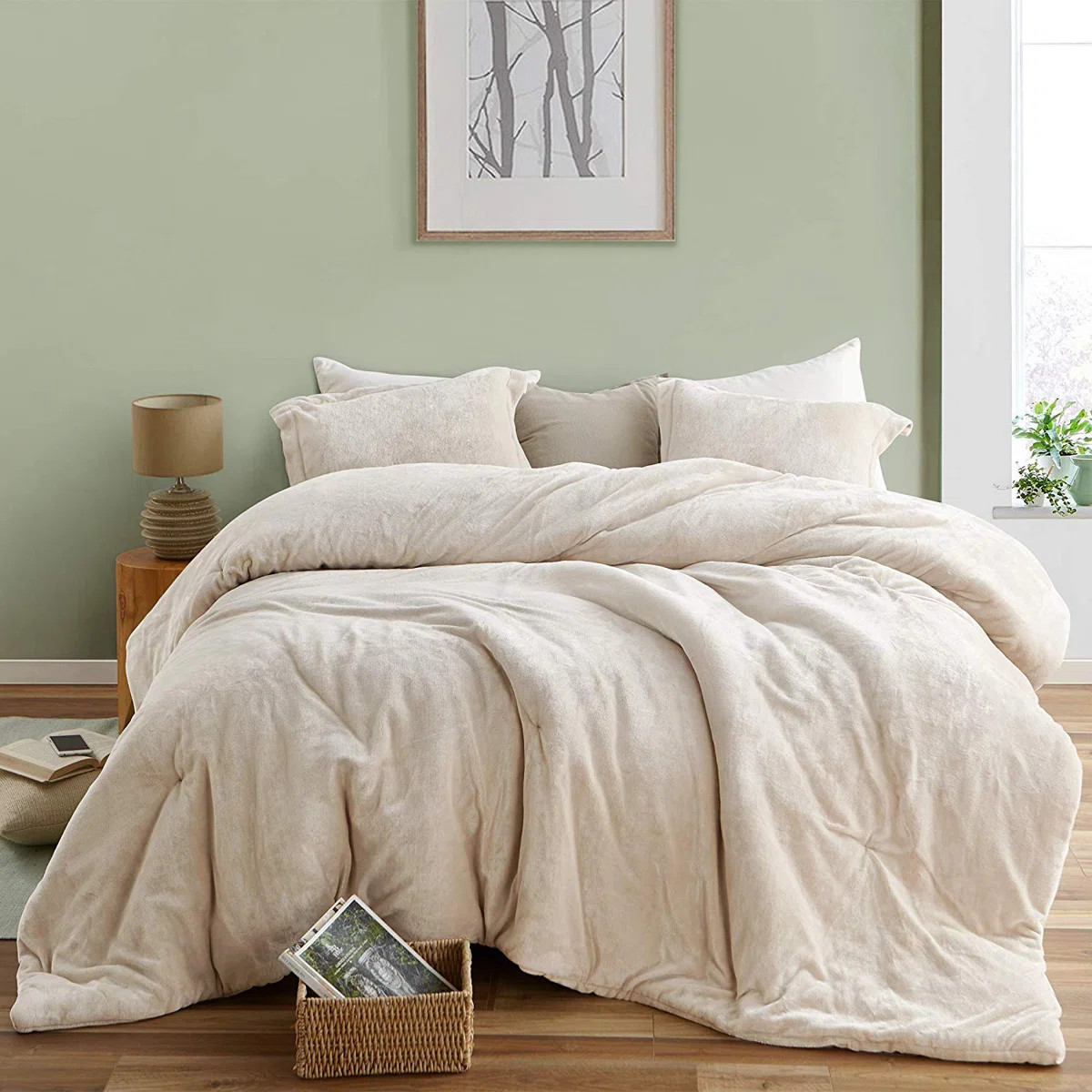 Coma Inducer Original Plush Almond Milk Oversized Comforter Set | Wayfair North America