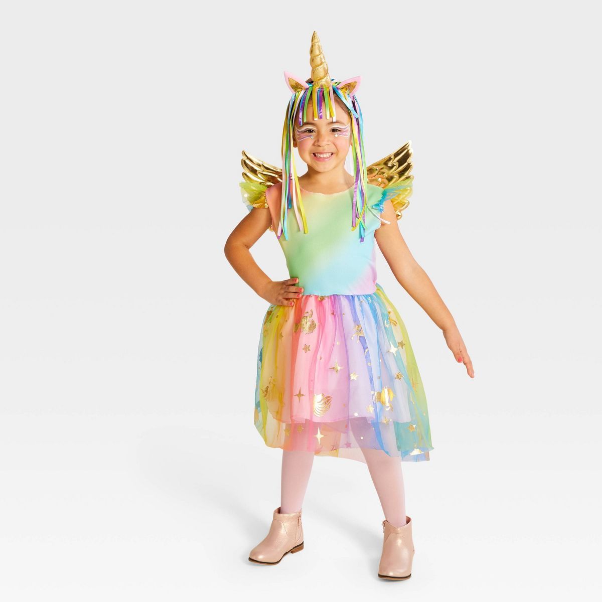Toddler Rainbow Unicorn Halloween Costume Dress with Headpiece - Hyde & EEK! Boutique™ | Target