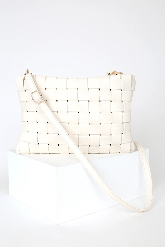 Eviana Cream Woven Clutch | Lulus (US)
