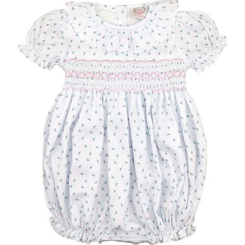 Rosebud Pique Smocked Bubble - Shipping Late March | Cecil and Lou