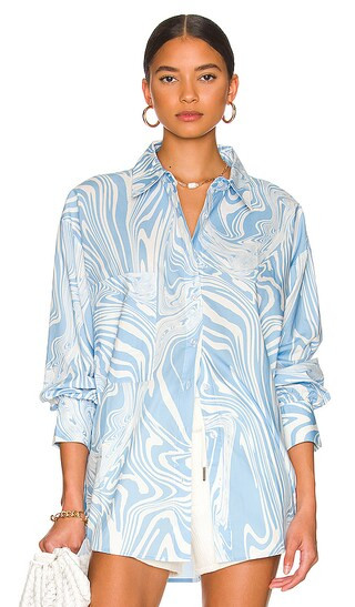Bree Shirt in Sky | Revolve Clothing (Global)