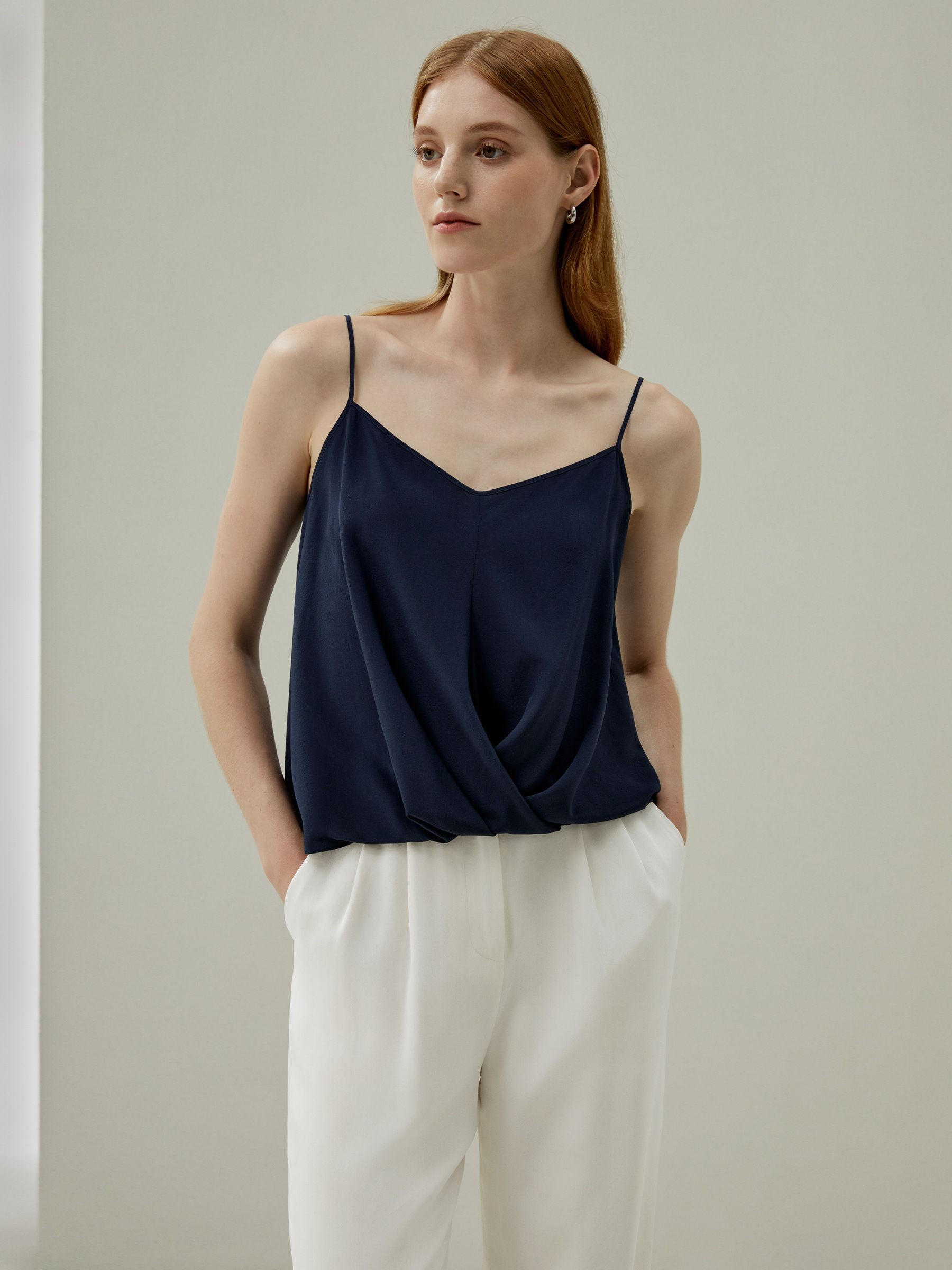 Crêpe de Chine Cami mit Dünnen Trägern | LilySilk
