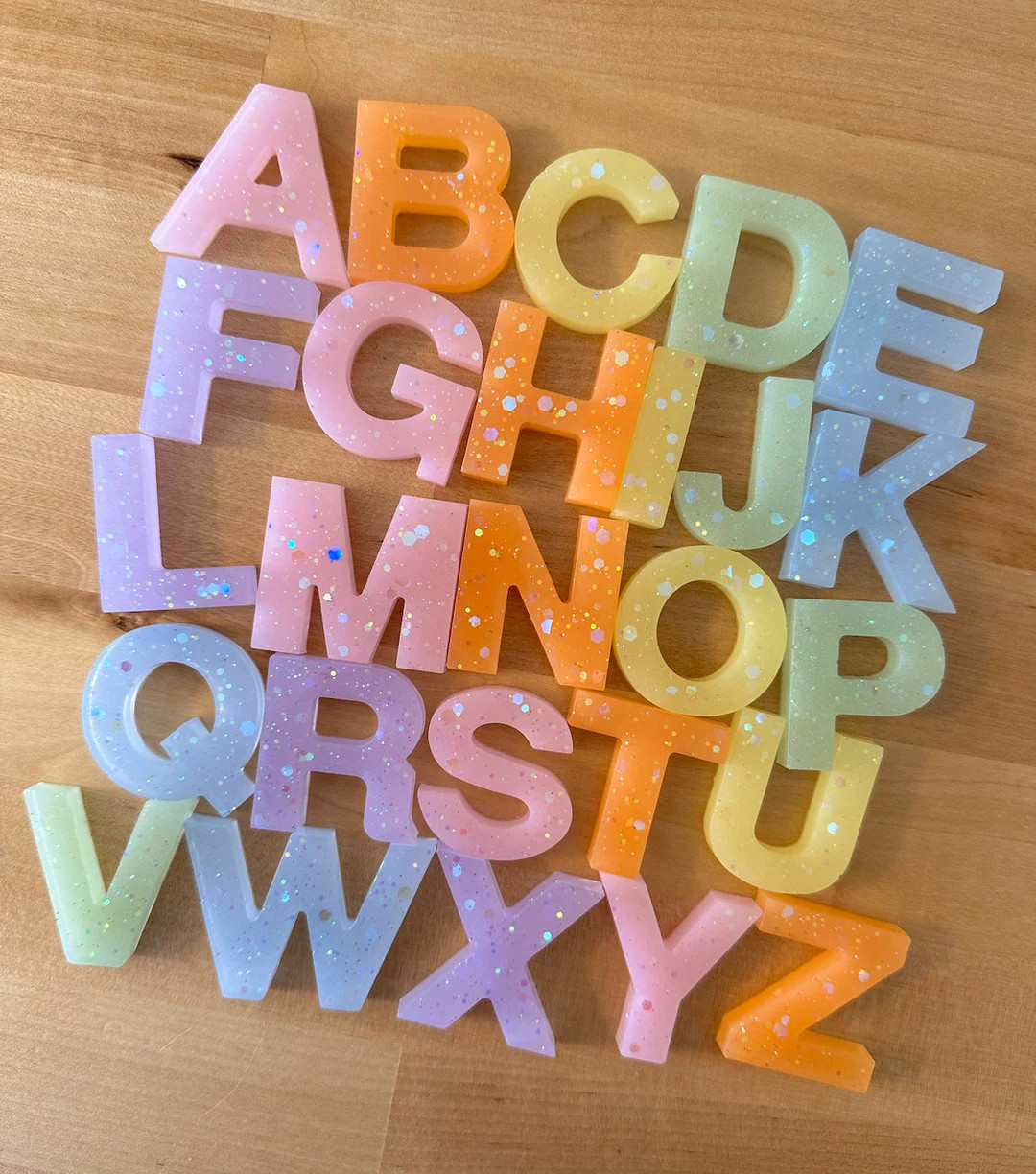 Spring Pastel ABC Resin Letters | Alphabet Resin Letters | Uppercase Abcs | Learning Resources | ... | Etsy (US)