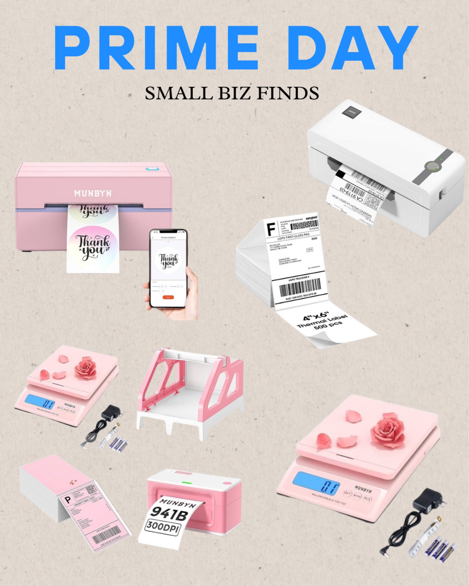 PRIME DAY: small business shipping supplies on sale!

small business must haves if you own an eccomerce store! thermal label printer saves so much $$$ on ink!

I use the munyb wireless printer to print straight from my phone & computer with no ink! 

#LTKFindsUnder100 #LTKHome #LTKSaleAlert