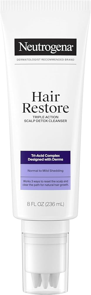 Neutrogena Hair Restore Triple Action Scalp Detox Cleanser, 8 fl oz | Amazon (US)
