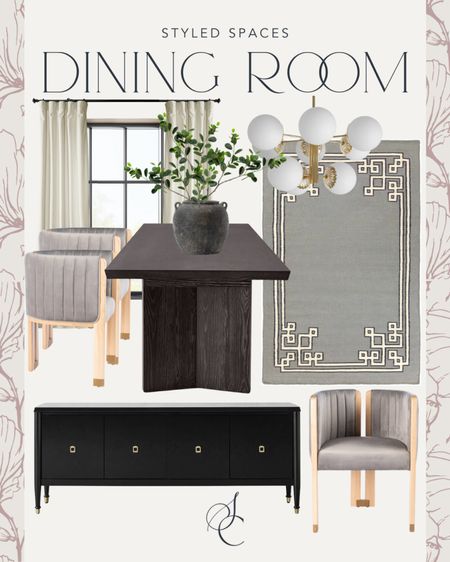 Dining room — all on sale!

wood dining table, velvet dining chairs, sideboard, curtains, rug, chandelier, vase, greenery 

#LTKstyletip #LTKsalealert #LTKhome