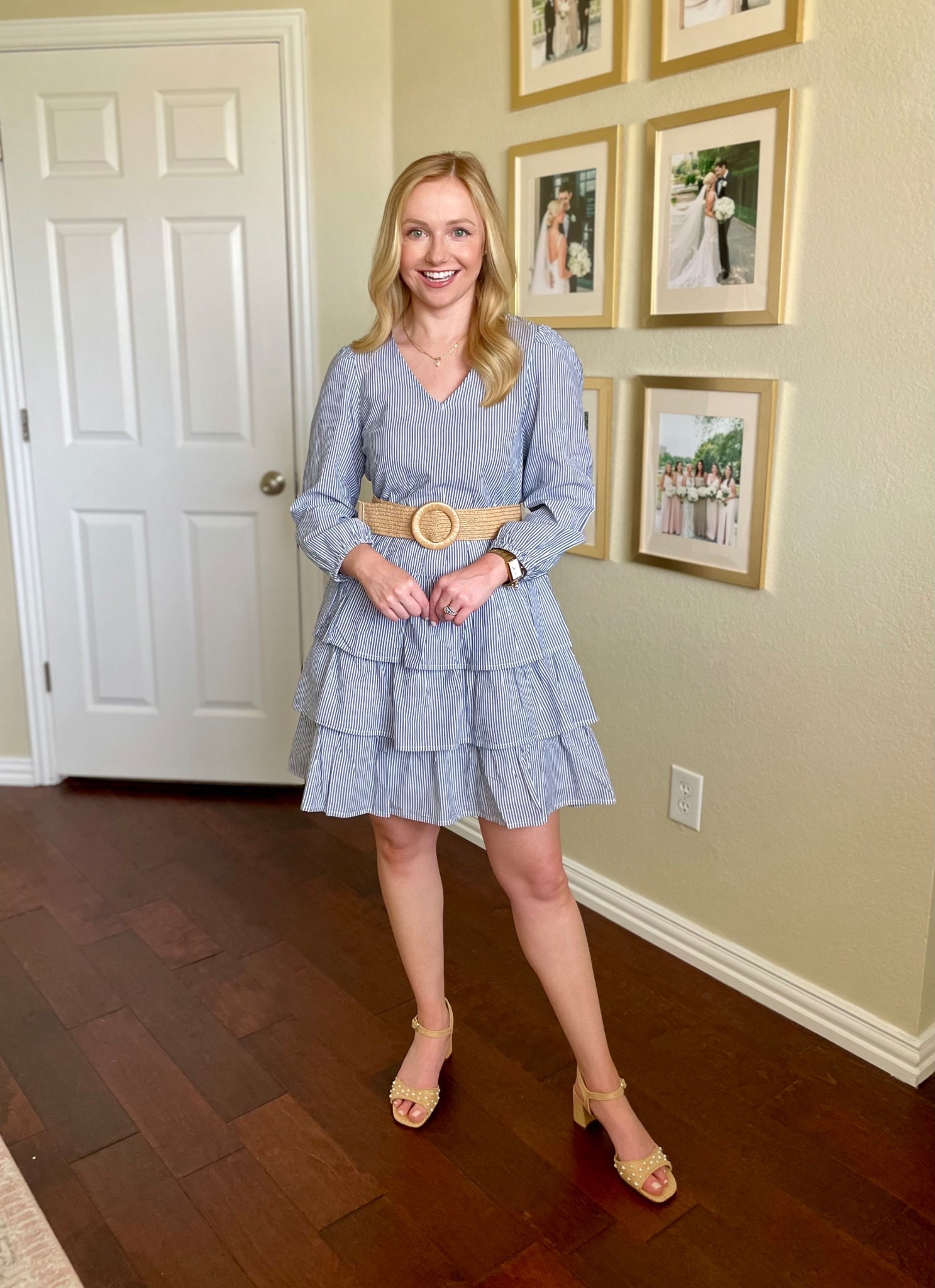 Perfect spring coastal dress! Can be worn for Easter or Mother’s Day; I love the tiered ruffles! Wearing an XS 

#LTKPetite #LTKSeasonal #LTKFindsUnder100