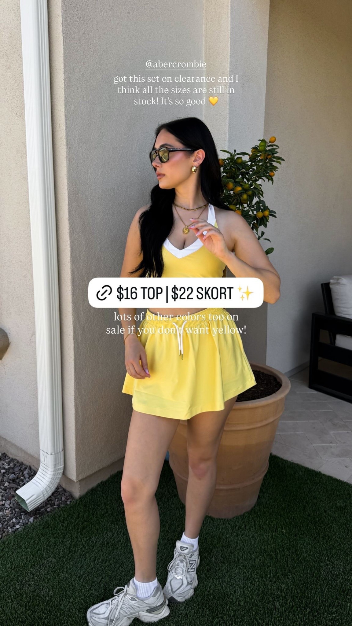 Wearing a small in the top and the skirt, but I would recommend sizing up in the top! I think I could’ve done a medium because the neck is a little tight, but it still works!


#LTKootd #LTKActive #LTKSaleAlert