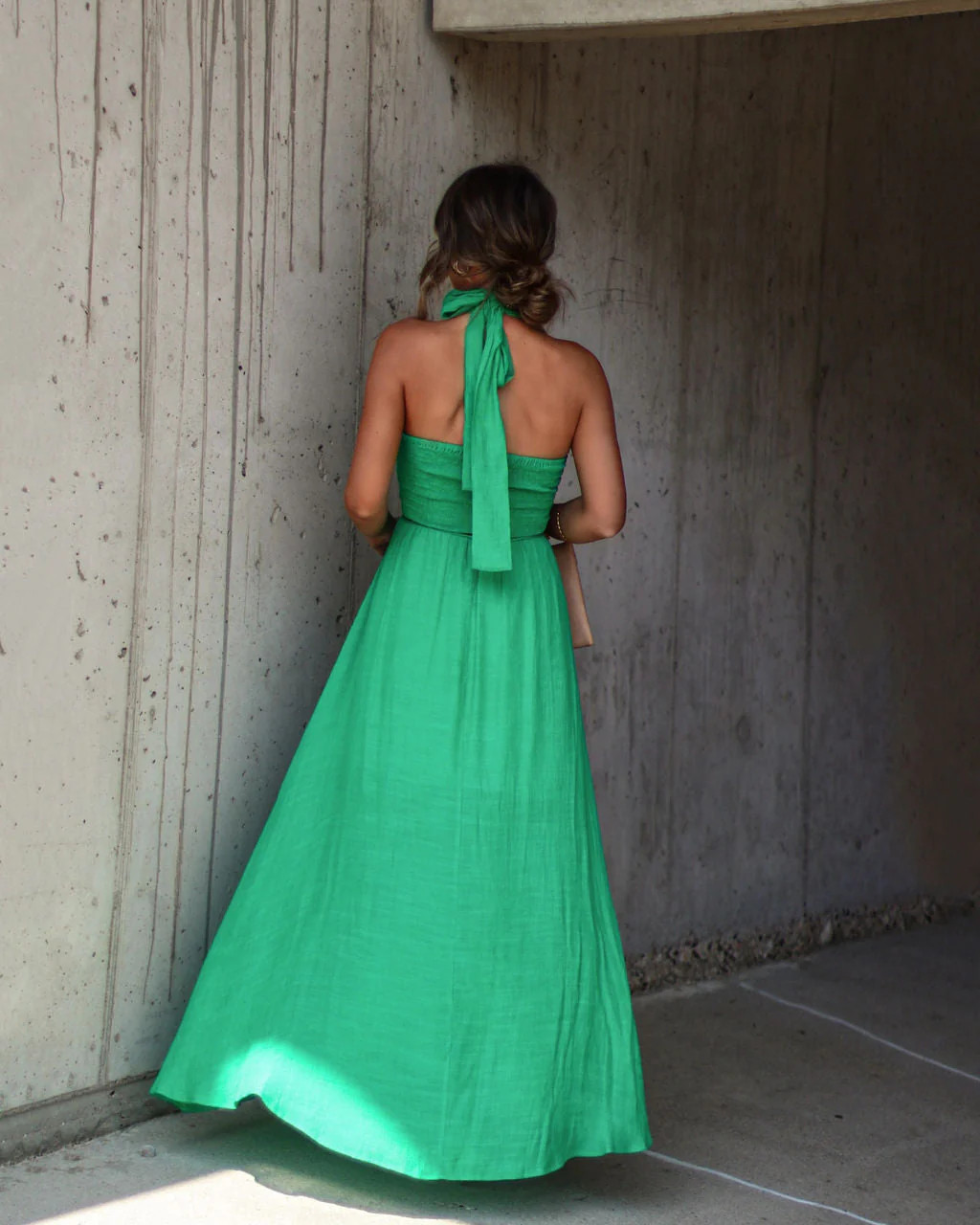 Elmhurst Ruched Halter Maxi Dress | VICI