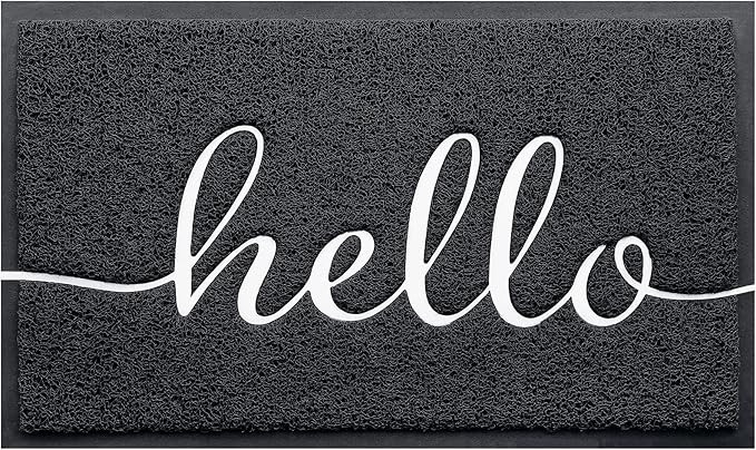 BeneathYourFeet Door Mat (30"x17.5",Black), Durable Welcome Mat Low Profile Floor Mat Front Doorm... | Amazon (US)