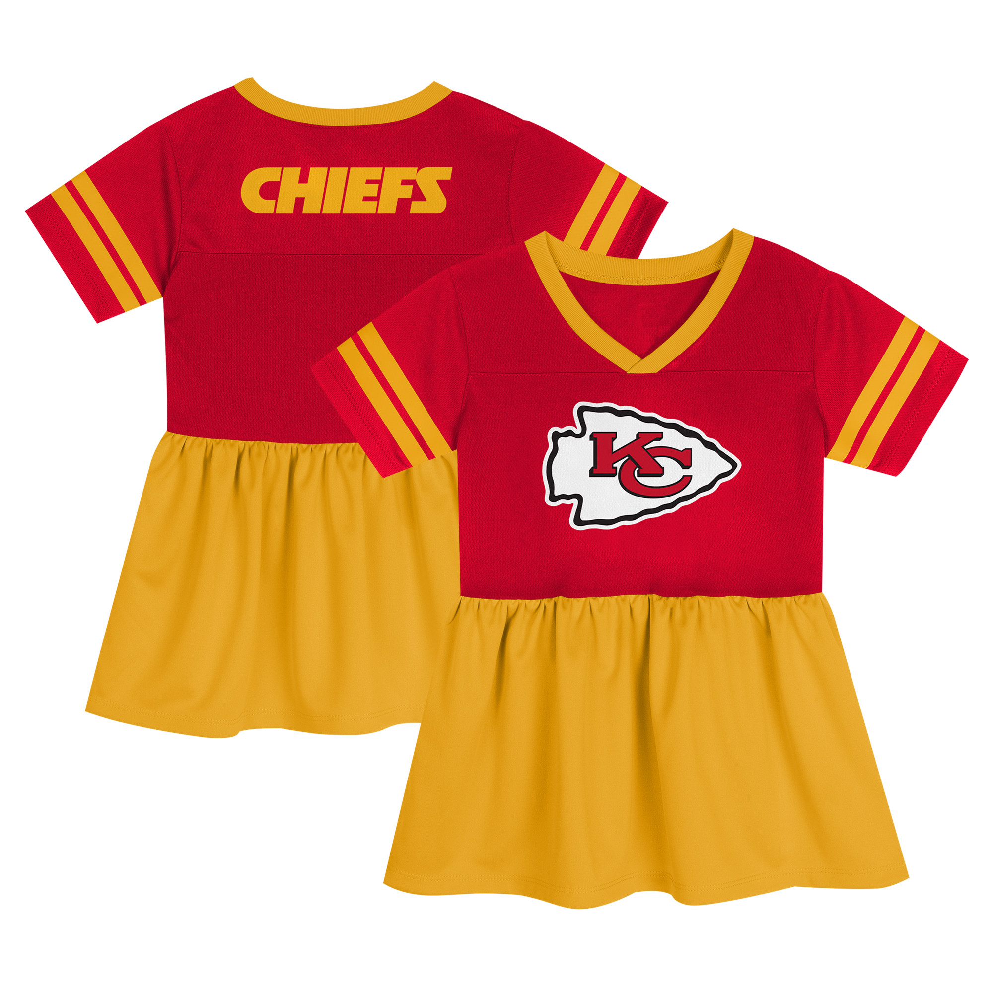 Girls Toddler Red Kansas City Chiefs Stadium Lights Fashion Jersey Dress | Fanatics