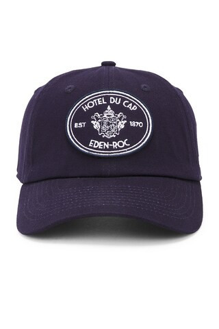 Sporty & Rich x Hotel Du Cap Eden Roc Eden Crest Hat in Navy | FWRD 