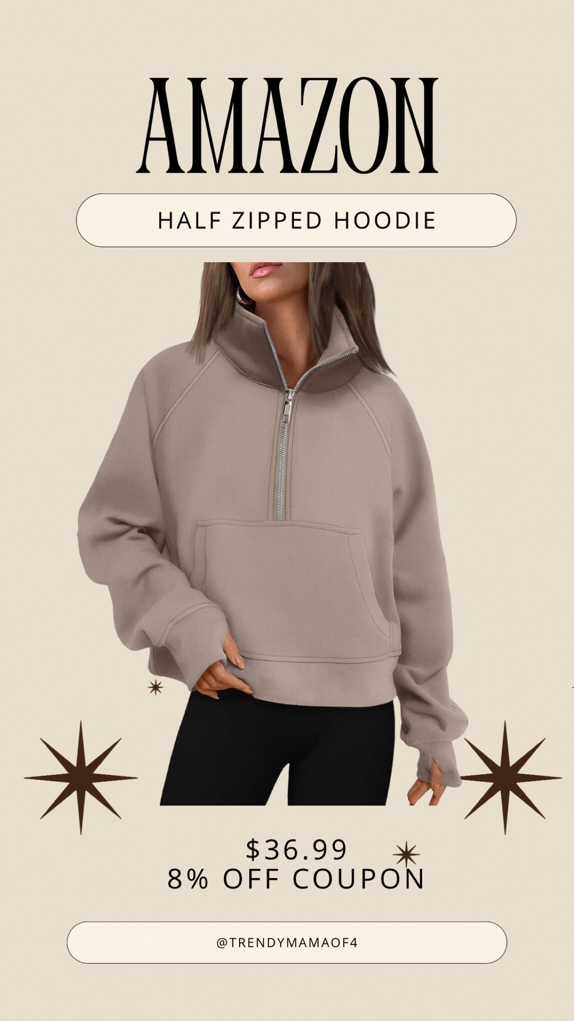 Amazon Half Zipped Hoodie 
#scubahoodie #amazonfind #womenshoodie #halfzippedhoodie #womensclothes #womensfall 

#LTKfindsunder50 #LTKsalealert #LTKmidsize