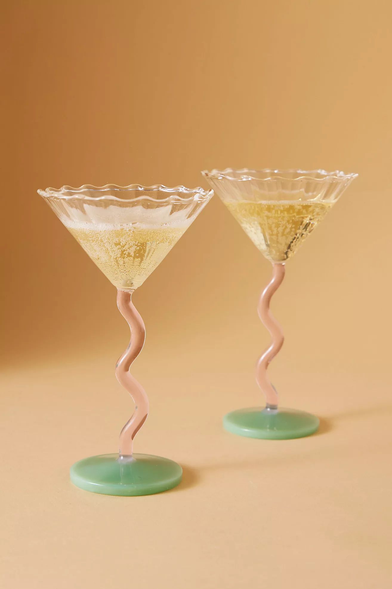 Curve Glass Coupes, Set of 2 | Anthropologie (UK)