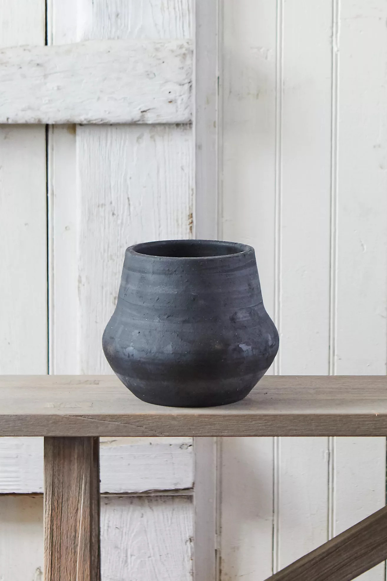 Charcoal Ceramic Bell Jar Planter, 7" | Anthropologie (US)