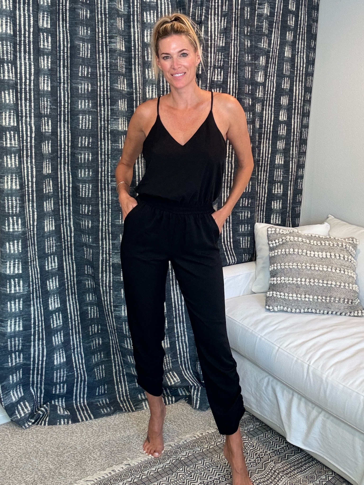 This is your go to jumpsuit!! Cinches at the waist pockets! Wear from desk to dinner ! Style it so many different ways! 

#LTKStyleTip #LTKParties #LTKWorkwear