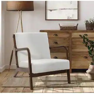 Solid Wood Armchair With Curved Frame | Bed Bath & Beyond