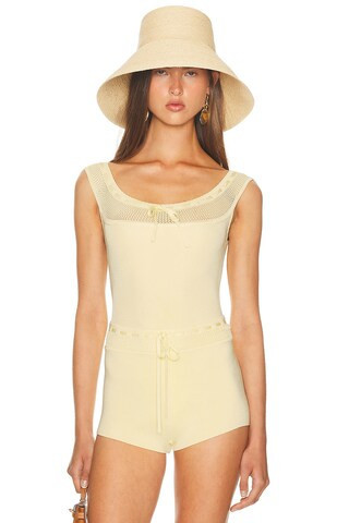 Helsa Brie Bodysuit in Yellow | FWRD 